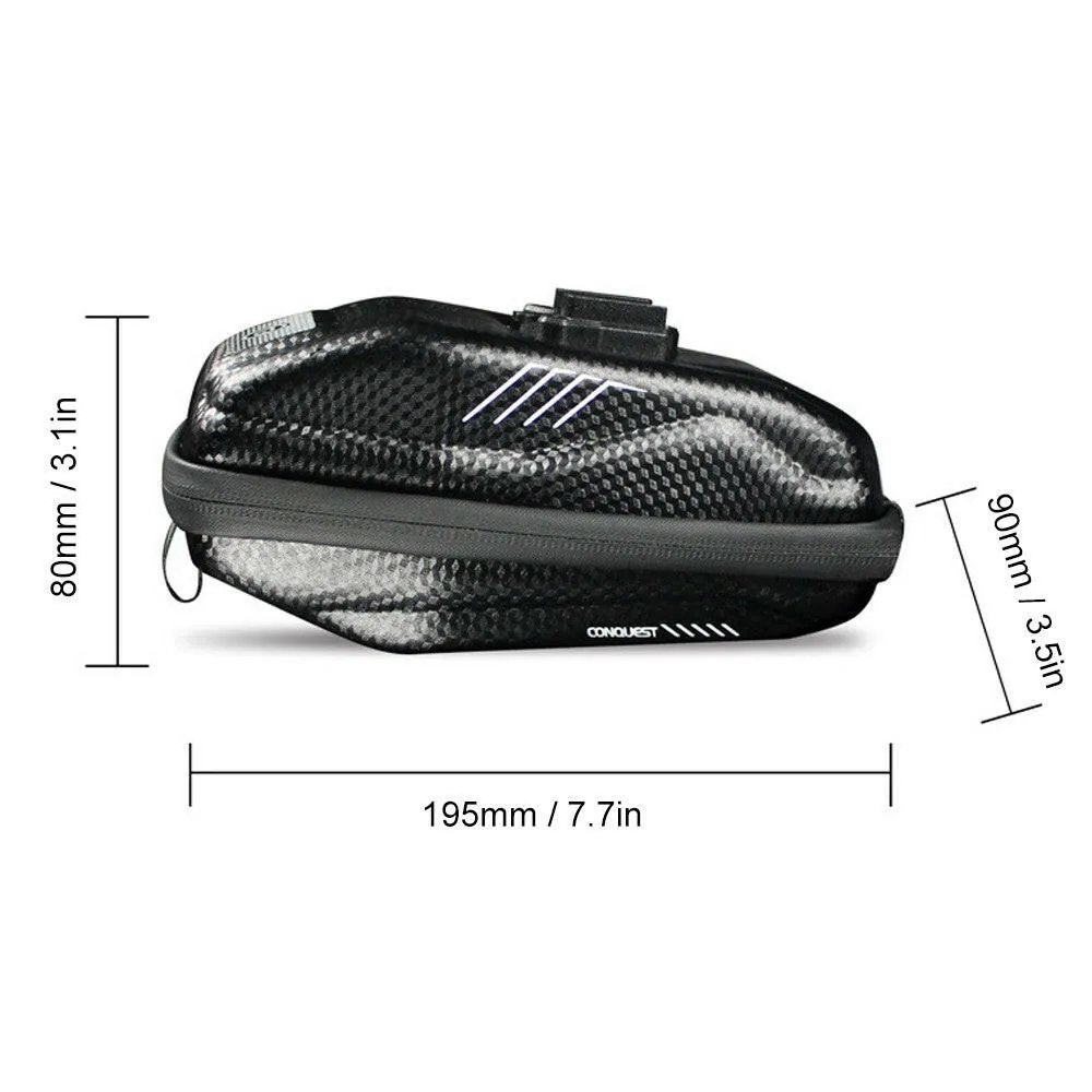 0.8L Bike Saddle Bags Rainproofroof Bicycle Under seat Bag for Mountain Road Bicycles