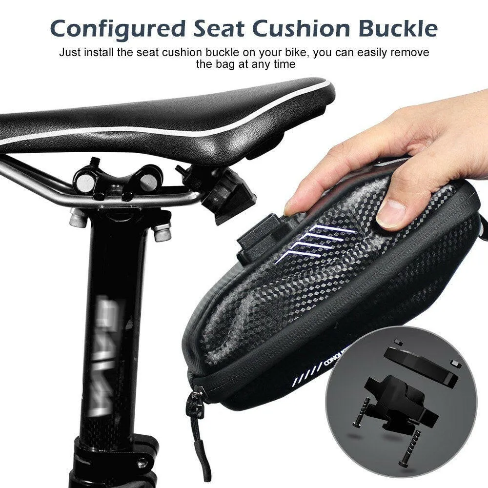 0.8L Bike Saddle Bags Rainproofroof Bicycle Under seat Bag for Mountain Road Bicycles