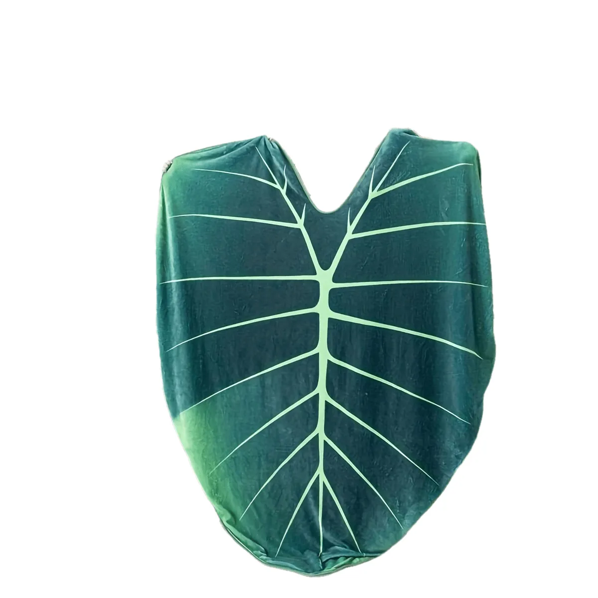 1pc Vibrant Green Leaf-Shaped Plush Blanket - Soft, Warm, Cozy Throw for Couch, Bed, Sofa, Traveling, and Outdoor Activities - Perfect for Chilly Evenings, Camping, and Picnics