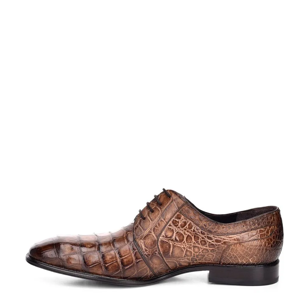 915LPLP - Cuadra maple dress casual alligator leather derby shoes for men