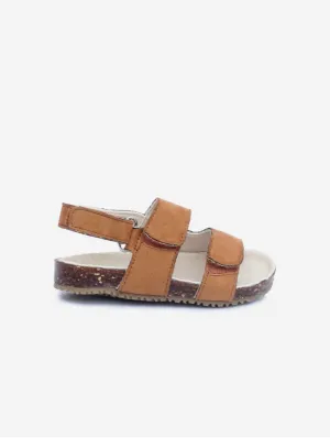 Agapi Vegan Suede Kids Strappy Sandals | Orange