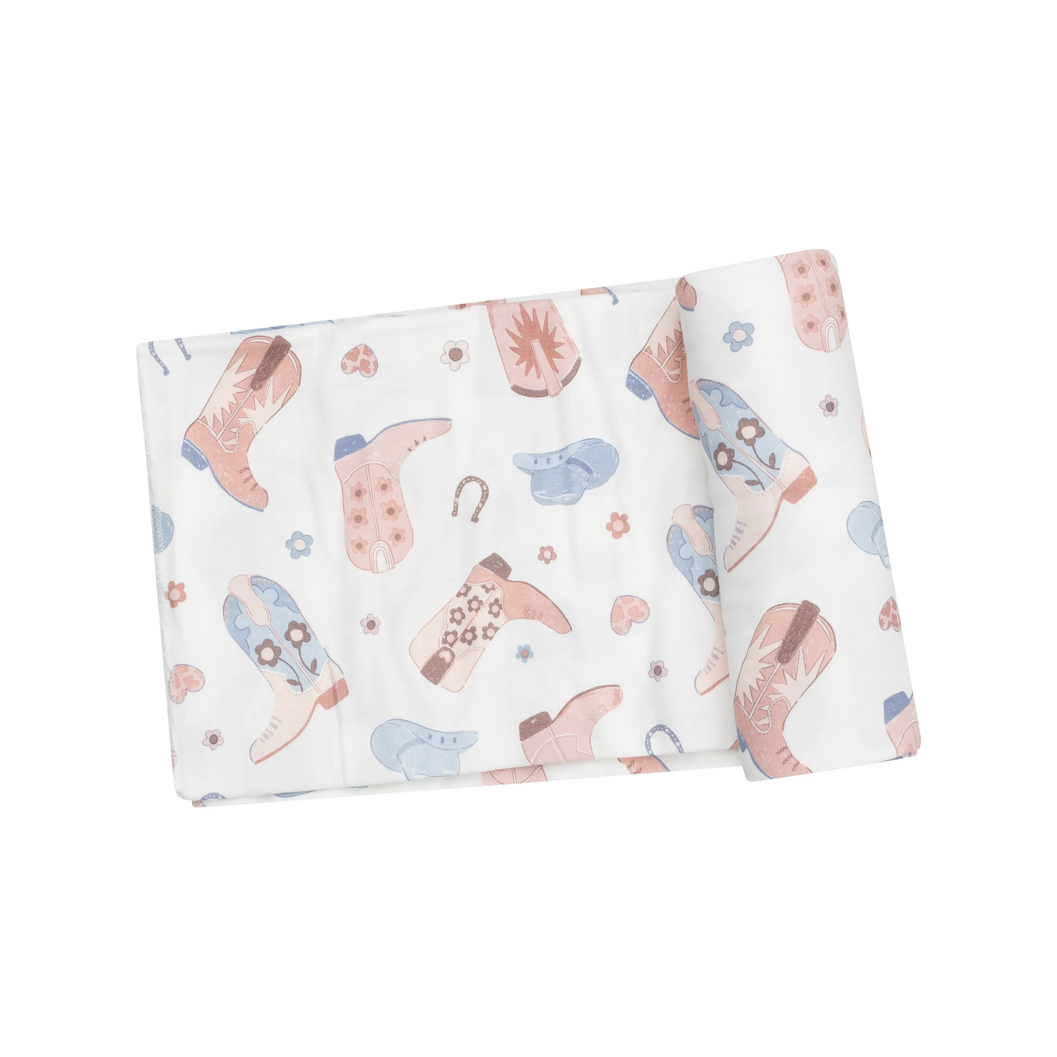 Angel Dear Swaddle Blanket - Cowboy Boots Pink