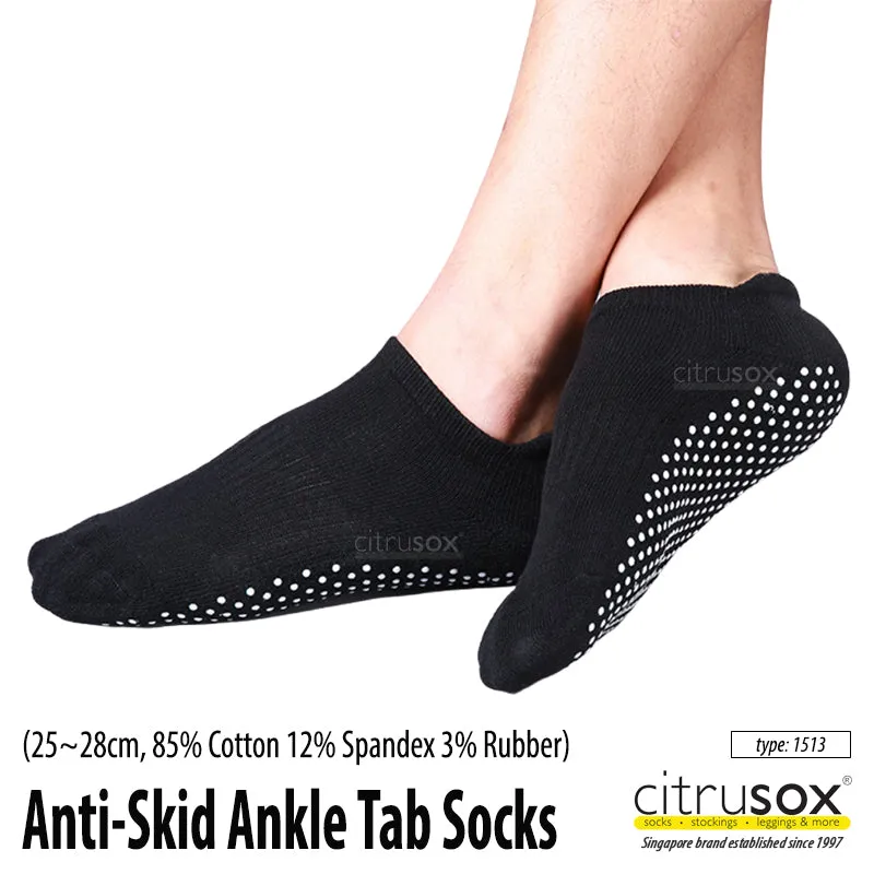 Anti-Skid Cushioned Tab Men Ankle Socks