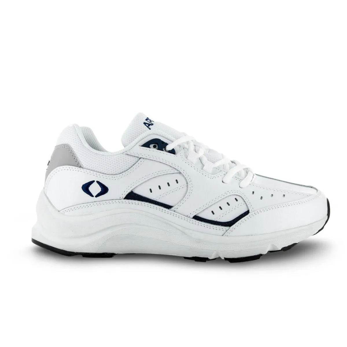 Apex V854 Lace Walker Men's Shoe In White/blue