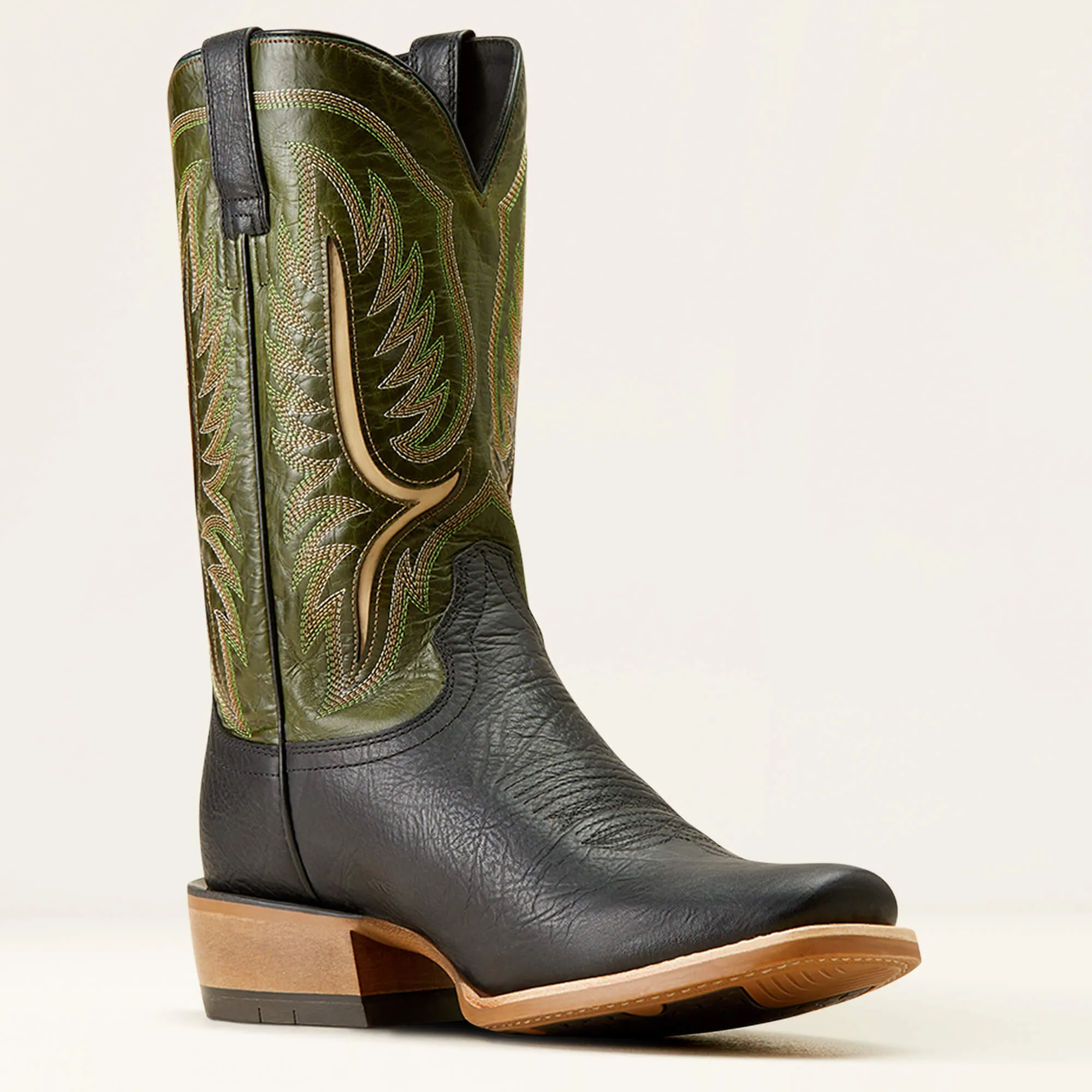 Ariat Men's Stadtler Western Boot in Black /Neon Lime