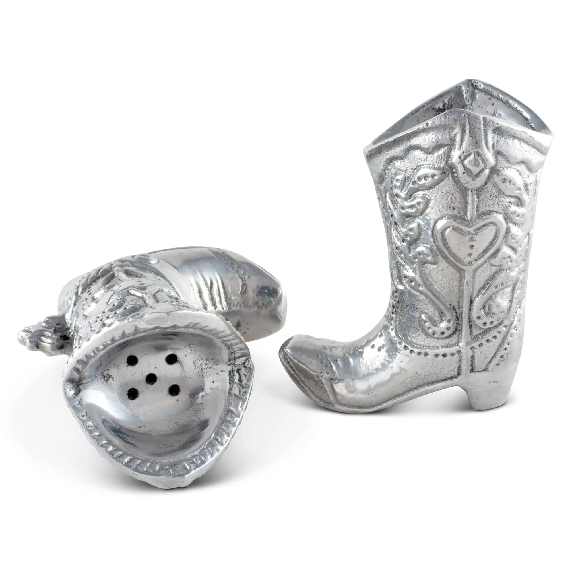 Arthur Court Cowboy Boot Salt and Pepper Set