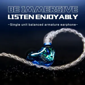 AUDIOSENSE DT100 Knowles Single Balanced Armature Earphones IEMs