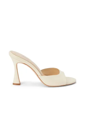 Avery Leather Peep-Toe Mule