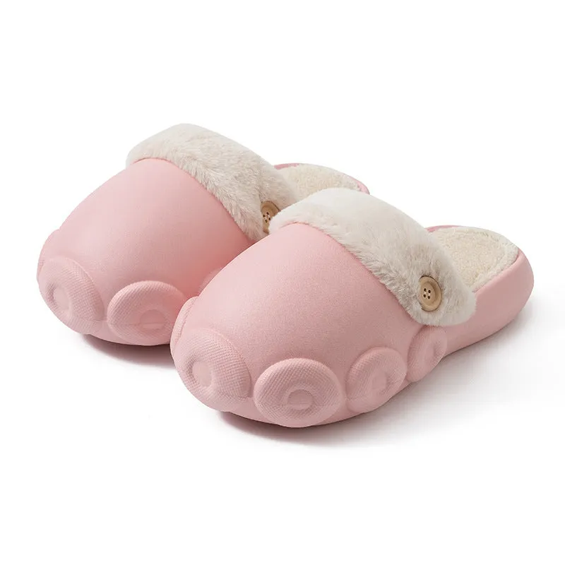 Baer Fluffy Slippers Winter Detachable Washable House Shoes For Women