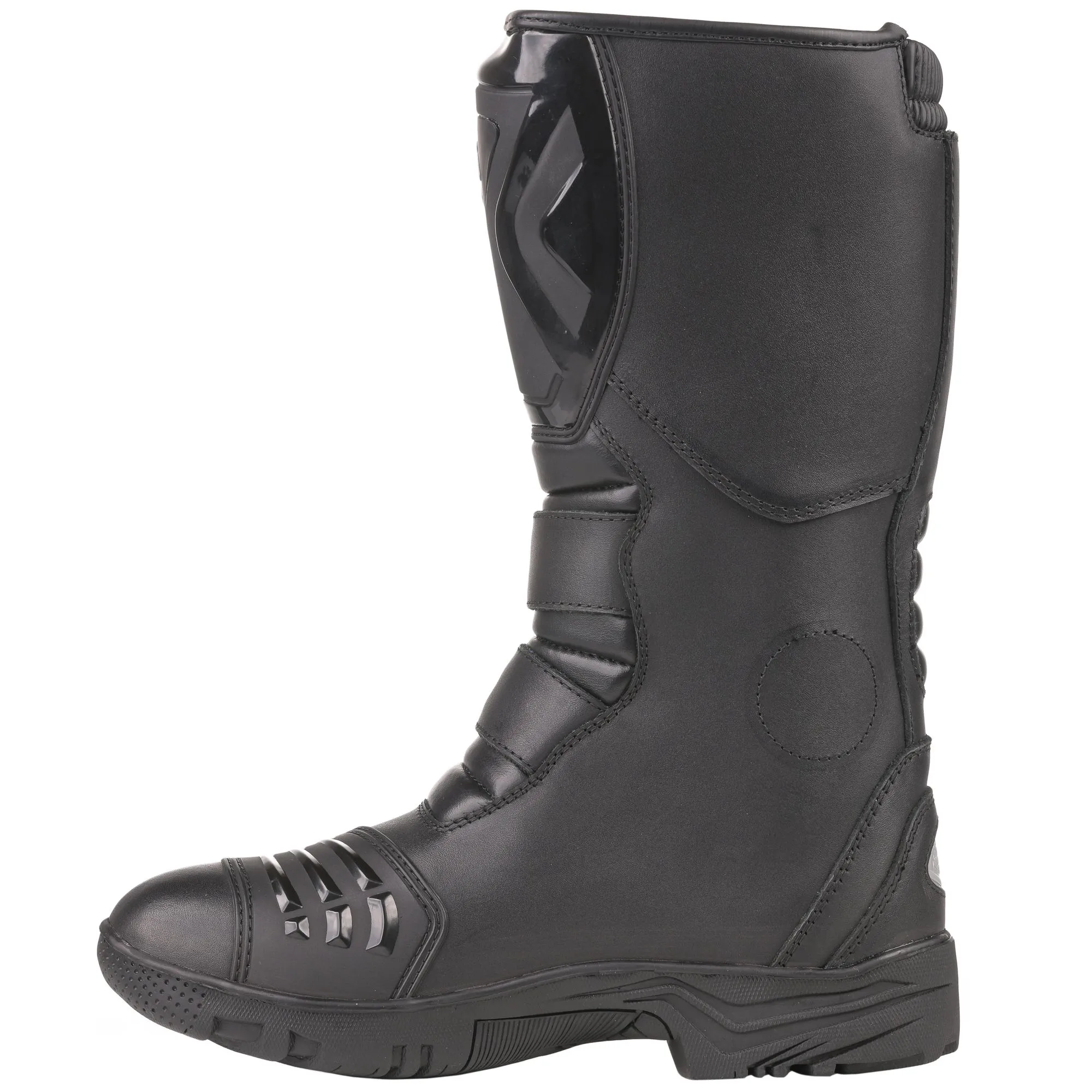 Bike It 'Triple-Black' Motorcycle Adventure Boot (Black)