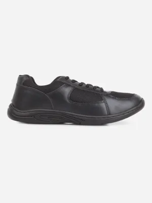 Black Laceup Unisex School Shoes for Adults (ID0911)