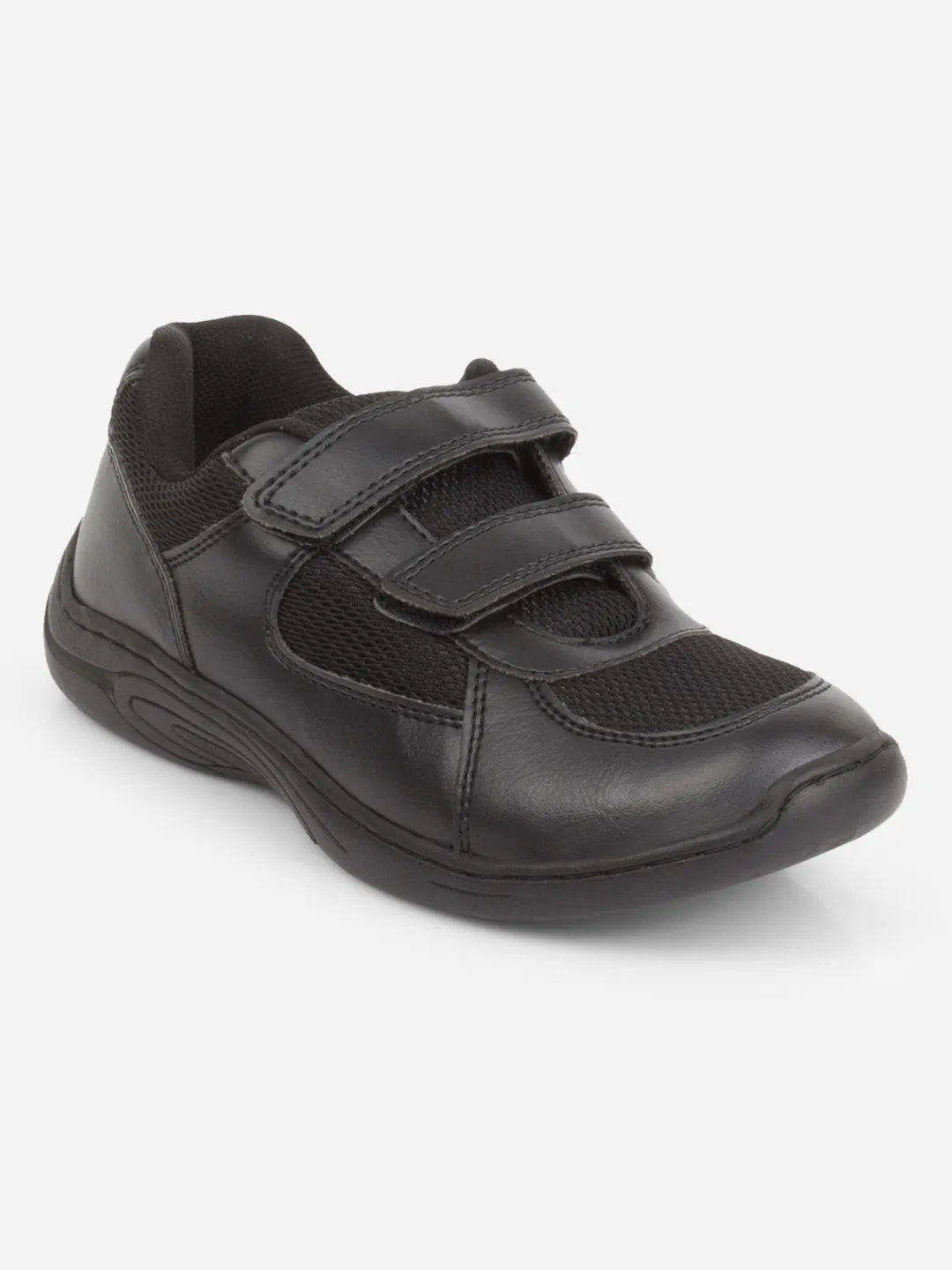 Black Unisex School Shoes for Kids, Boys and Girls  (IT0300)