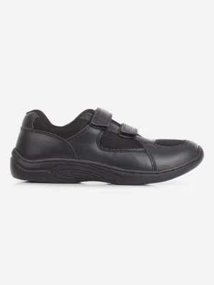 Black Unisex School Shoes for Kids, Boys and Girls  (IT0300)