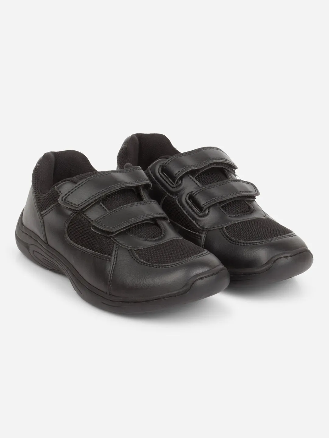 Black Unisex School Shoes for Kids, Boys and Girls  (IT0300)