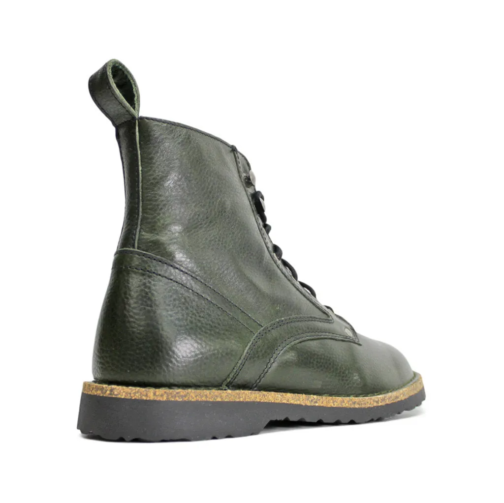 Bryson Natural Grained Leather Unisex Ankle Boots