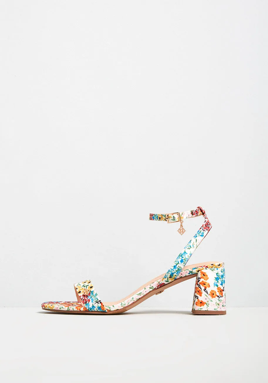 Budding Romance Ankle Strap Heel