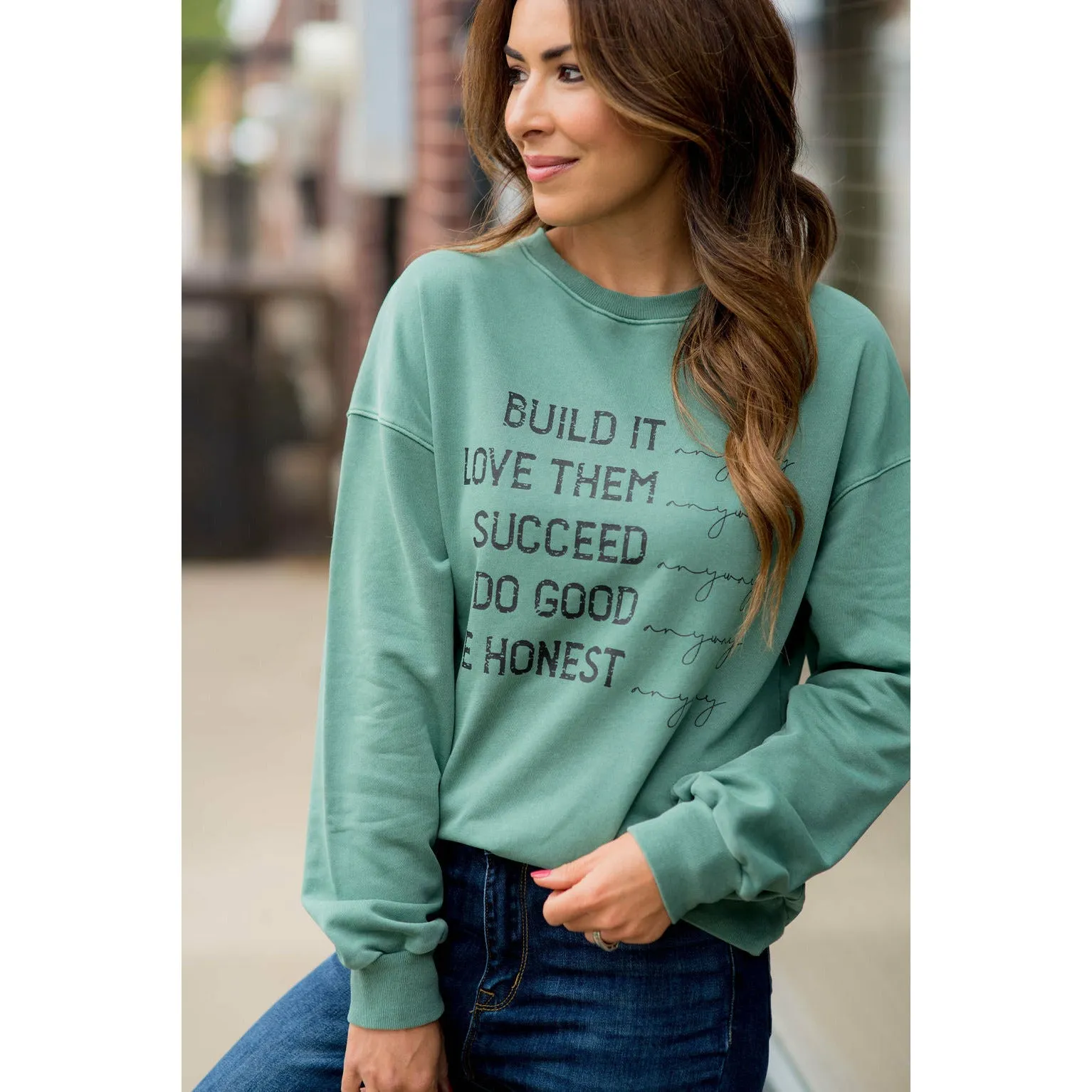 Build It Anyway Graphic Crewneck