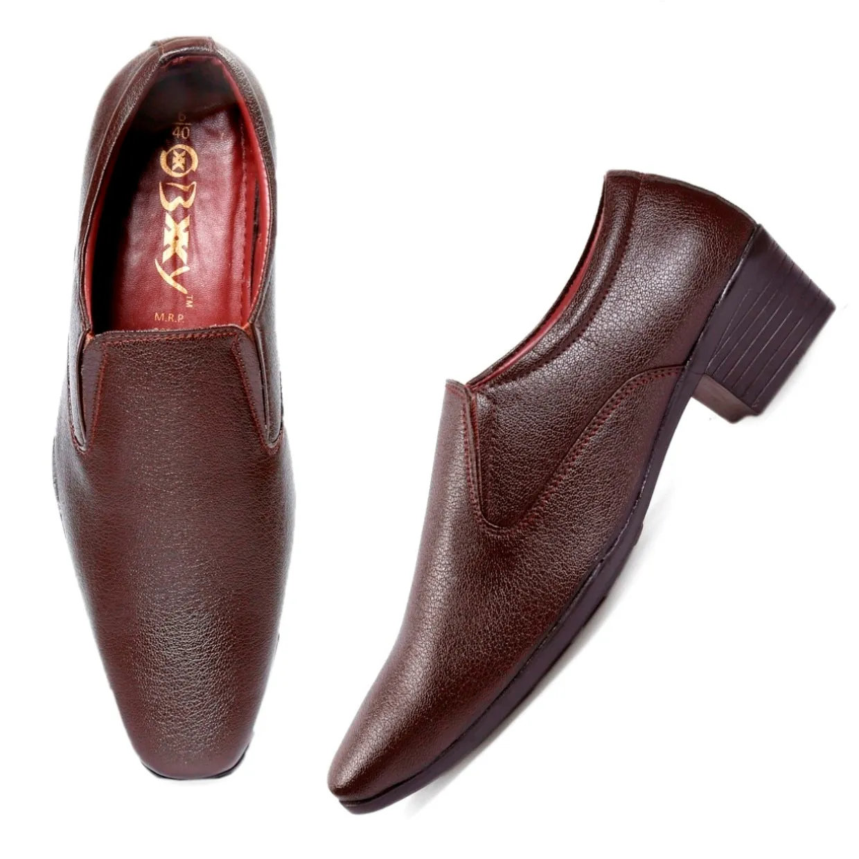 Bxxy's Men's Height Increasing Office Wear Slip-on Shoes