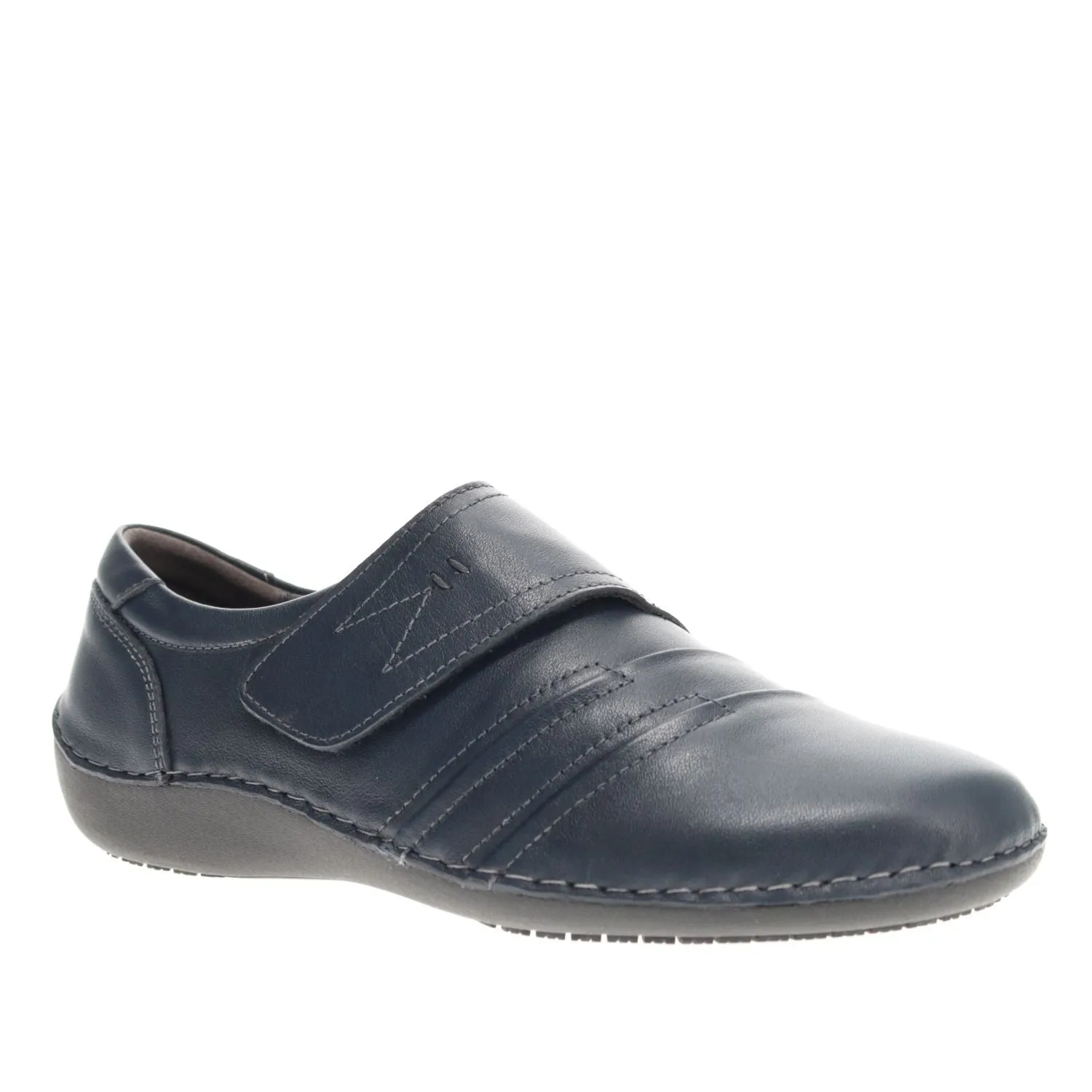 Calliope Navy Leather Slip-on Casual Shoes