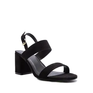 Capsule 36 Ankle Strap Block Heels In Black