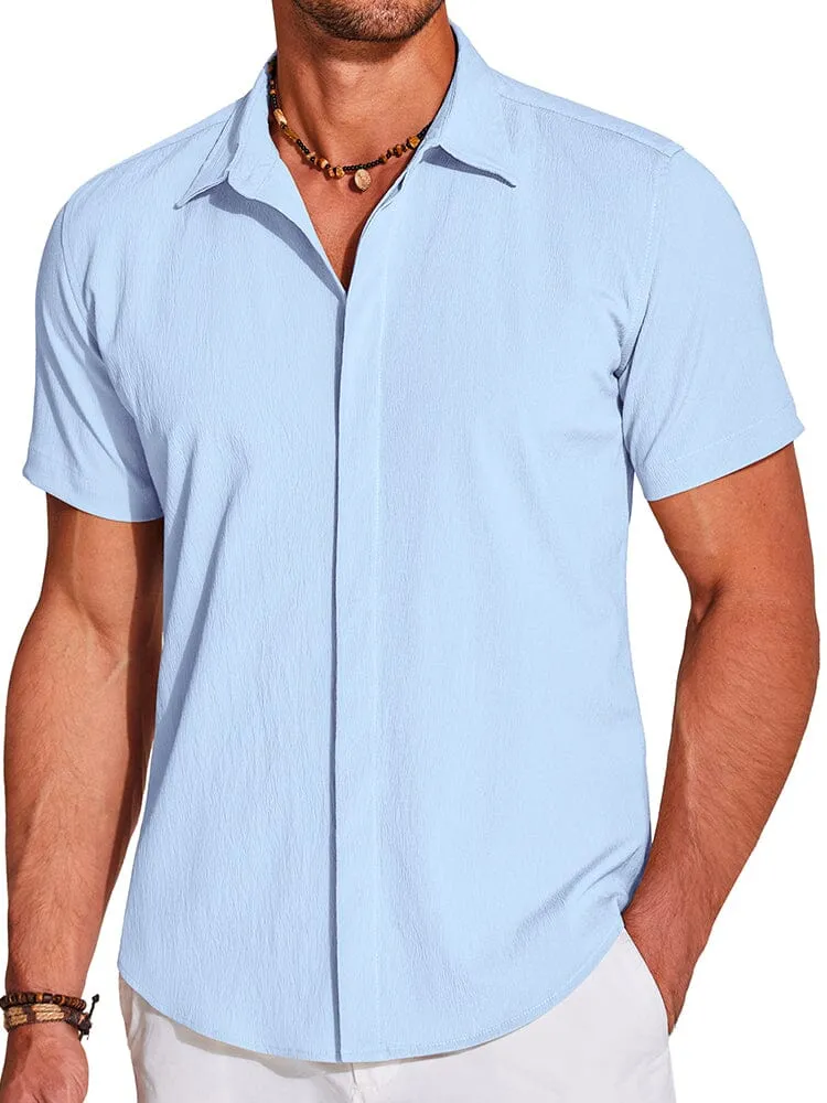 Casual Wrinkle Free Textured Shirt (US Only)