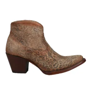 Cheetah Suede Pointed Toe Cowboy Booties