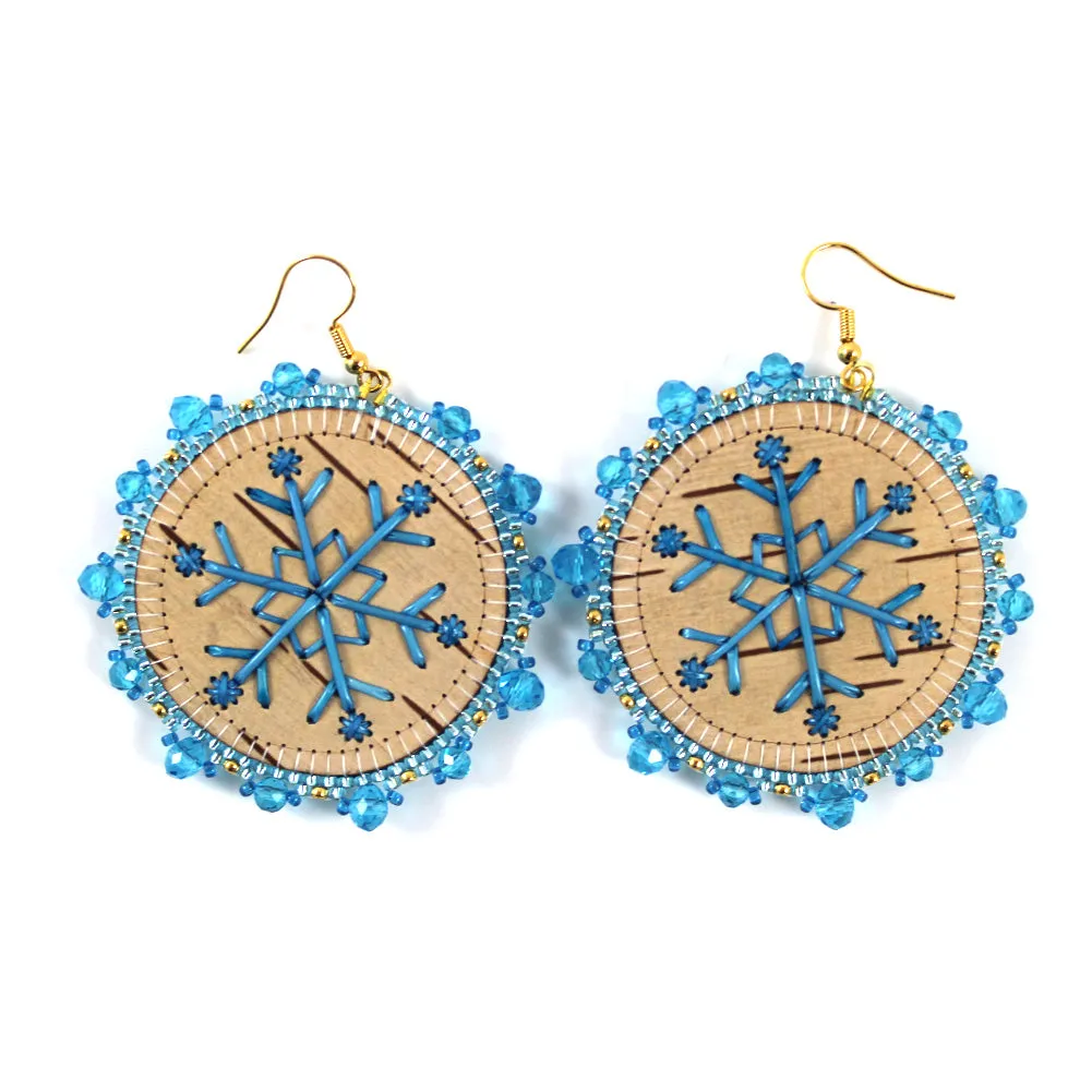 Christina Stonefish Snowflake Earrings