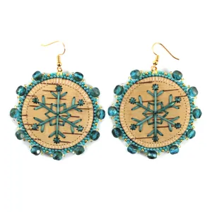 Christina Stonefish Snowflake Earrings