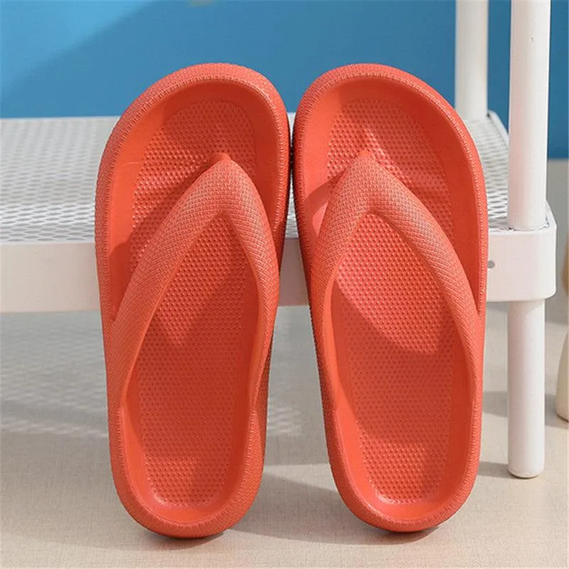 Clip Toe Shoes Eva Non-Slip Slippers Soft Sole Flip Flops Women Thick Bottom Bathroom Slides Summer