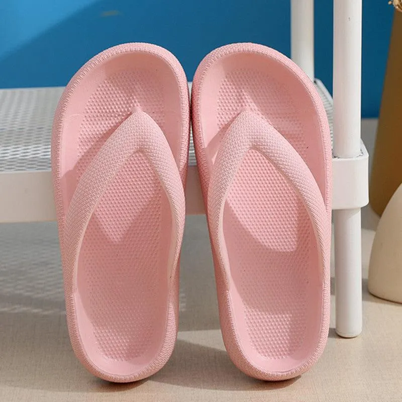 Clip Toe Shoes Eva Non-Slip Slippers Soft Sole Flip Flops Women Thick Bottom Bathroom Slides Summer