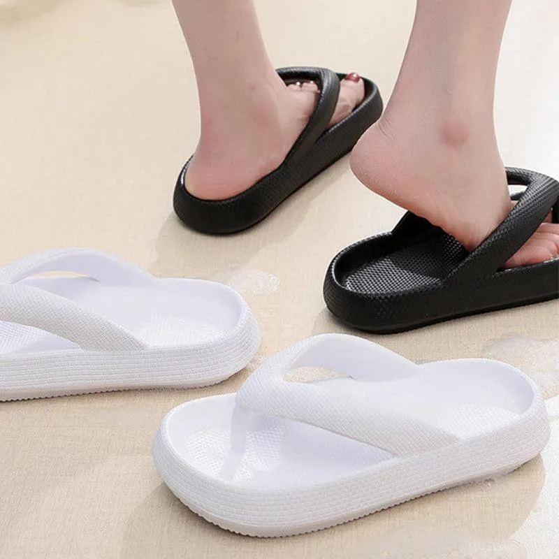 Clip Toe Shoes Eva Non-Slip Slippers Soft Sole Flip Flops Women Thick Bottom Bathroom Slides Summer