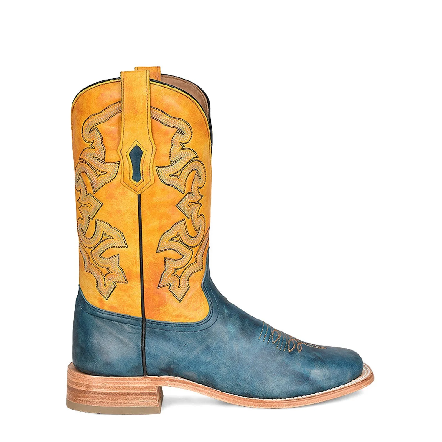 Corral Mens A4381 Navy/Gold Leather Classic Cowboy Boots