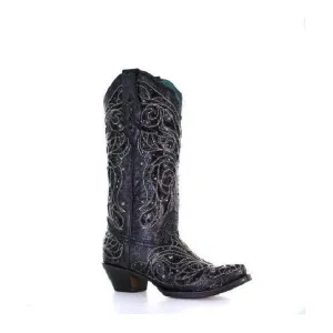 Corral Women's A4123 Black Bling Cowboy Boot SS21