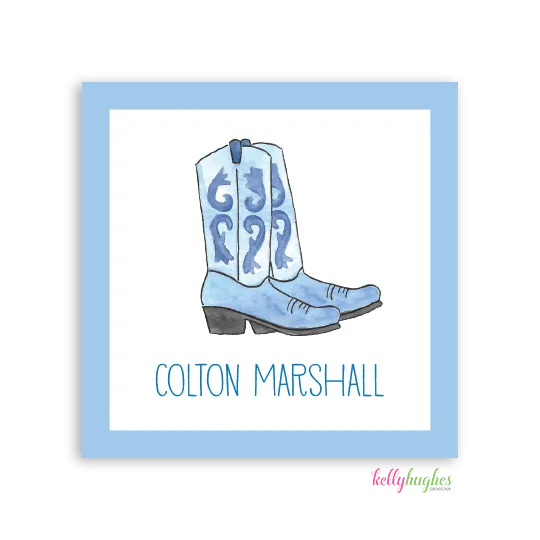 Cowboy Boots Kids Calling Card