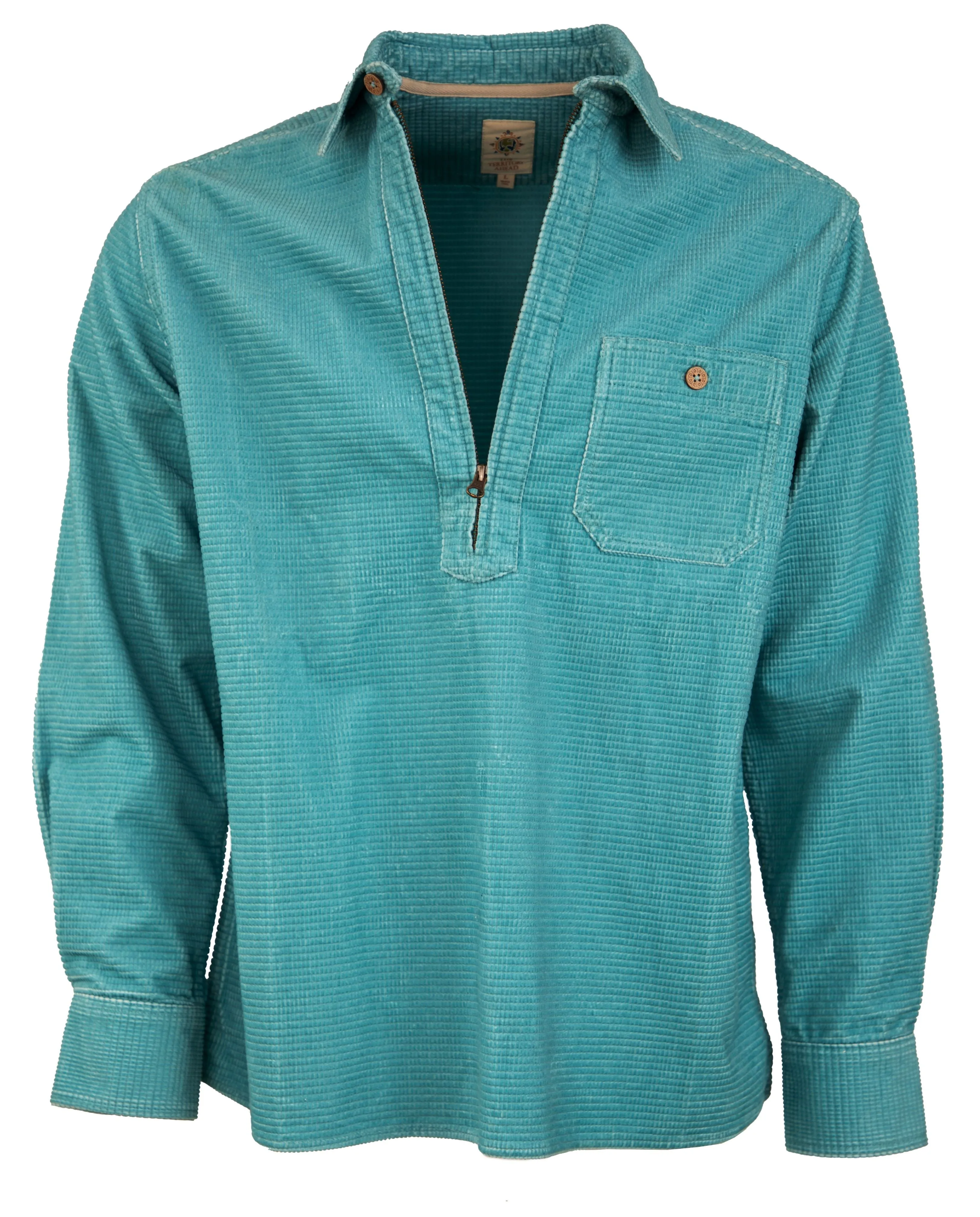 Criss-Cross Corduroy Zip Popover - Tall