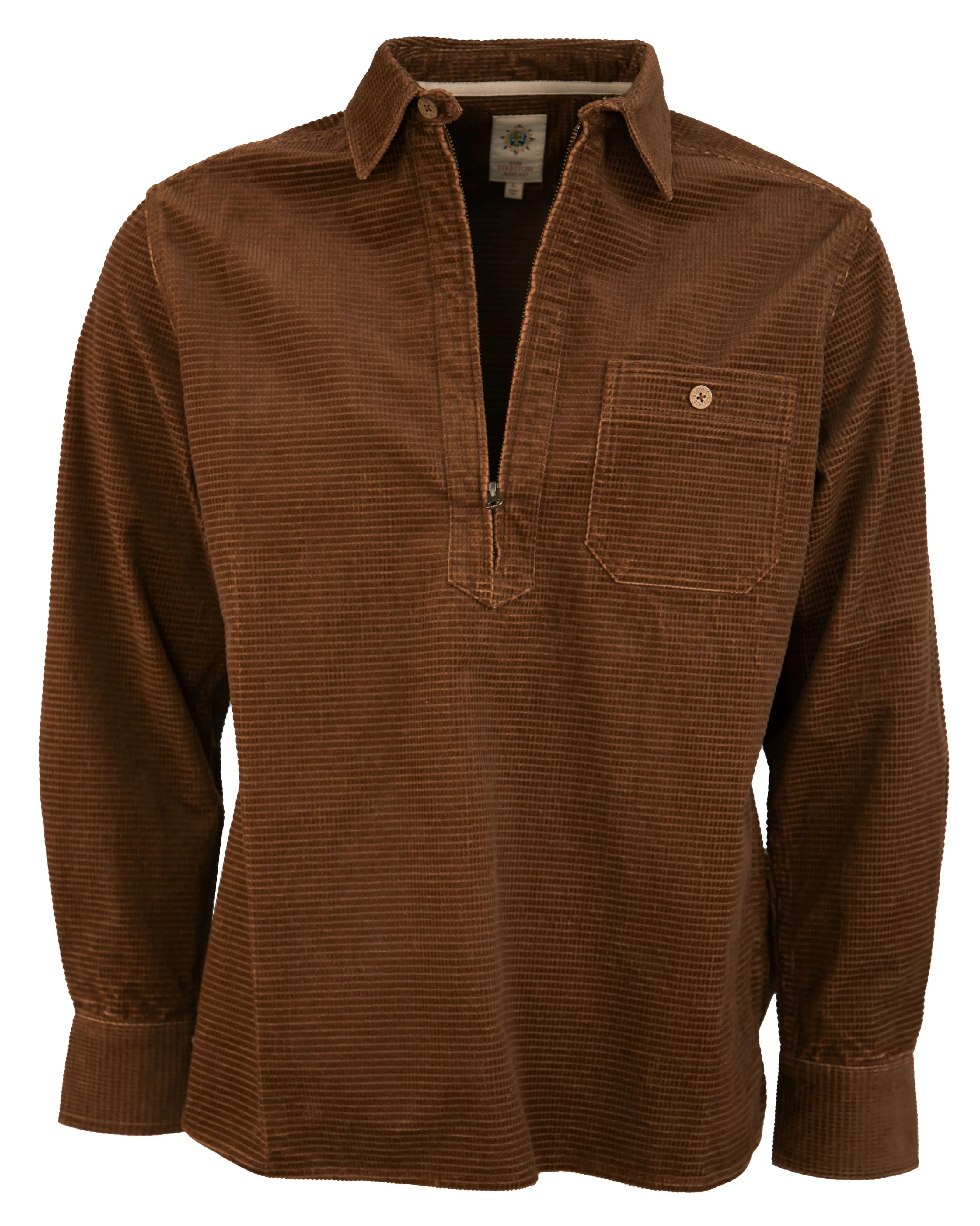 Criss-Cross Corduroy Zip Popover - Tall