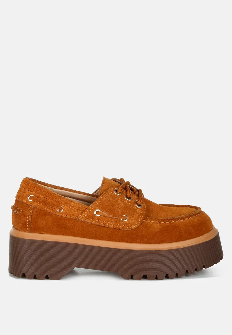 Cuckatoos Chunky Suede Oxford Loafers