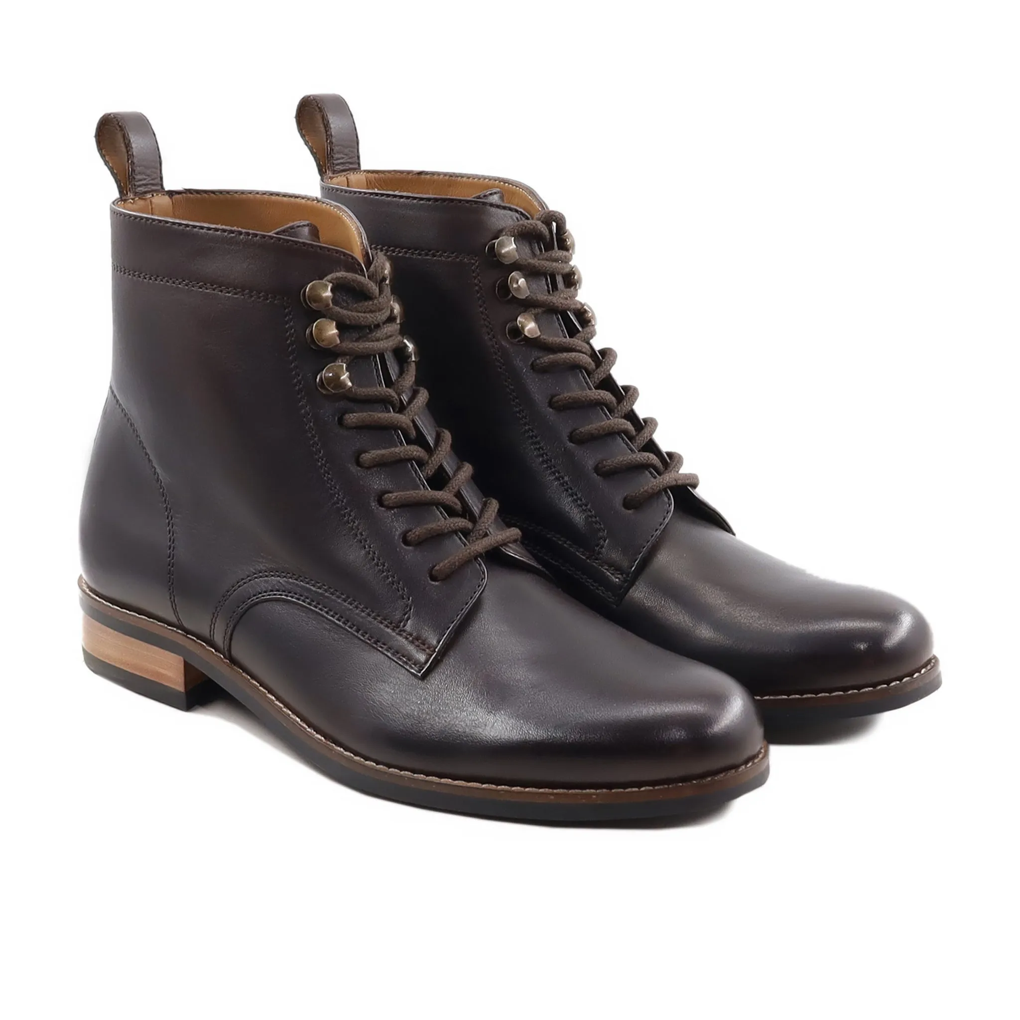 Daishiro - Men's Dark Brown Calf Leather Boot