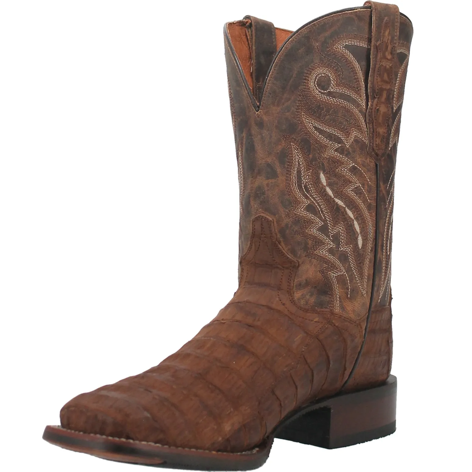 Dan Post Mens Mickey Cowboy Boots Caiman Foot Tan