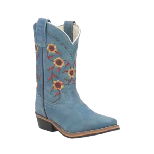 Dan Post Youth Girl's Gloriosa Sunflower Square Toe Blue Boots DPC3906