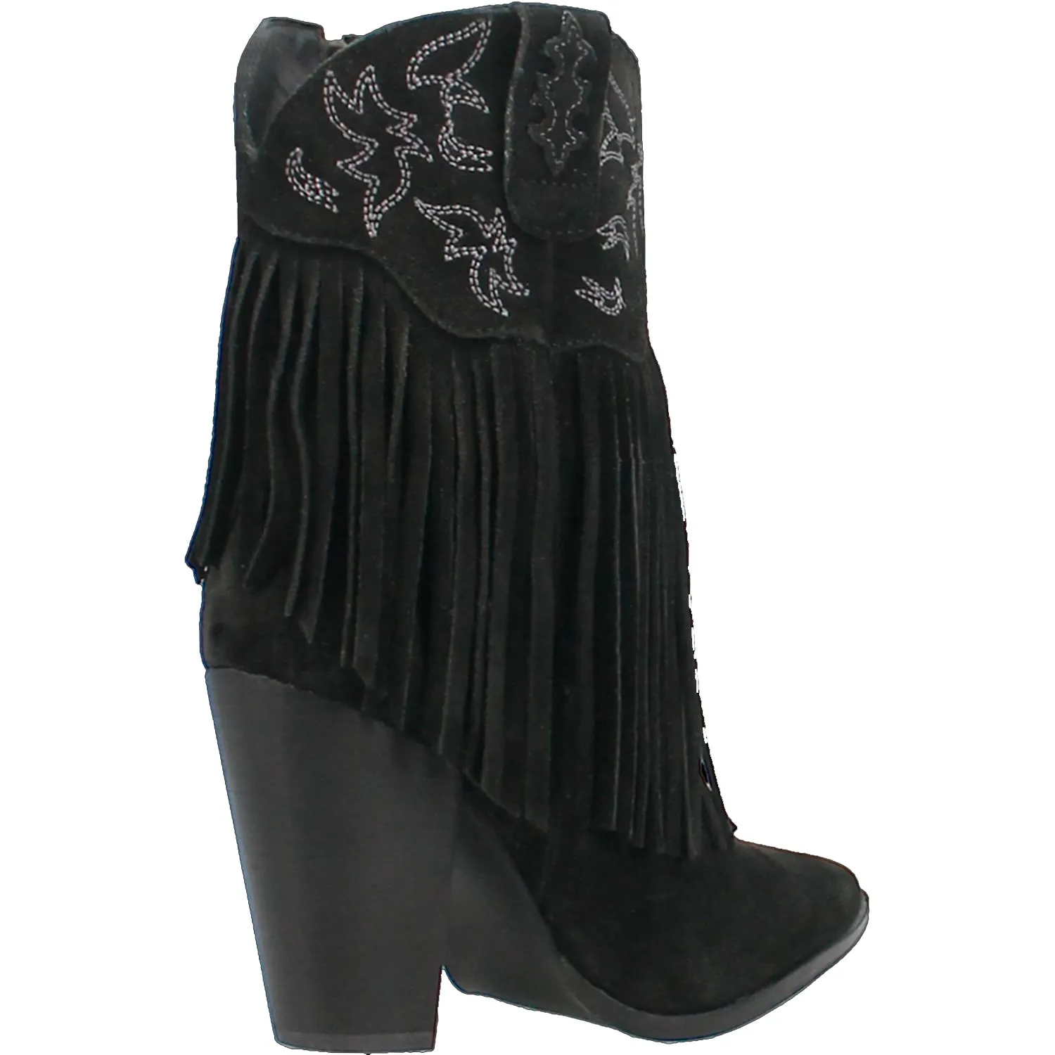 Dingo Womens Crazy Train Black Suede Fashion Boots