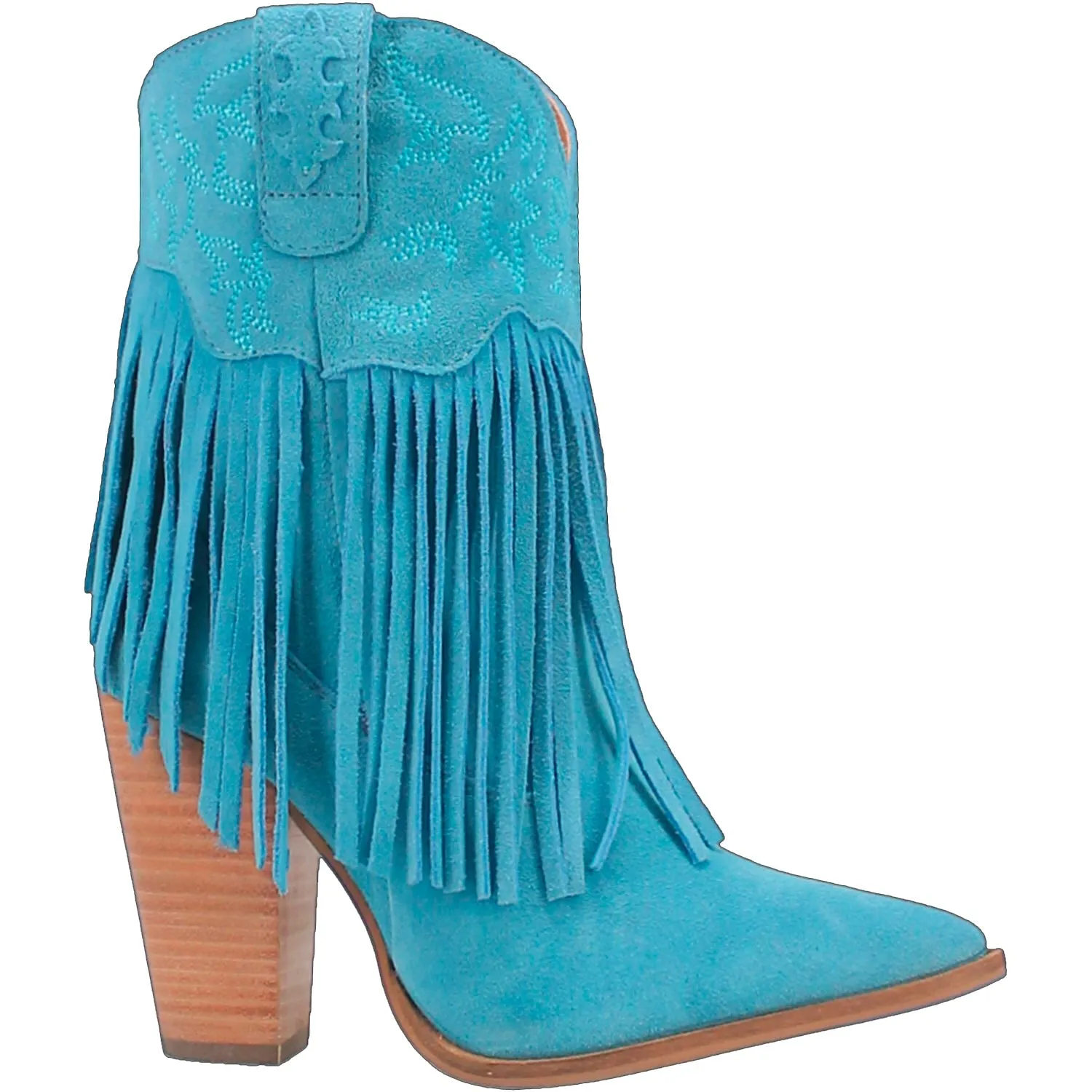 Dingo Womens Crazy Train Blue Suede Fashion Boots