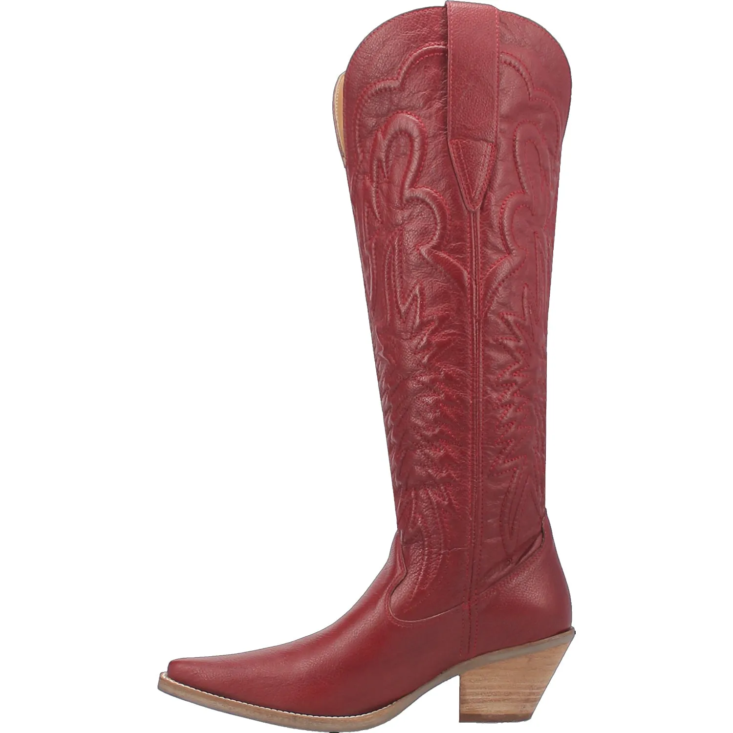 Dingo Womens Raisin Kane Red Leather Cowboy Boots