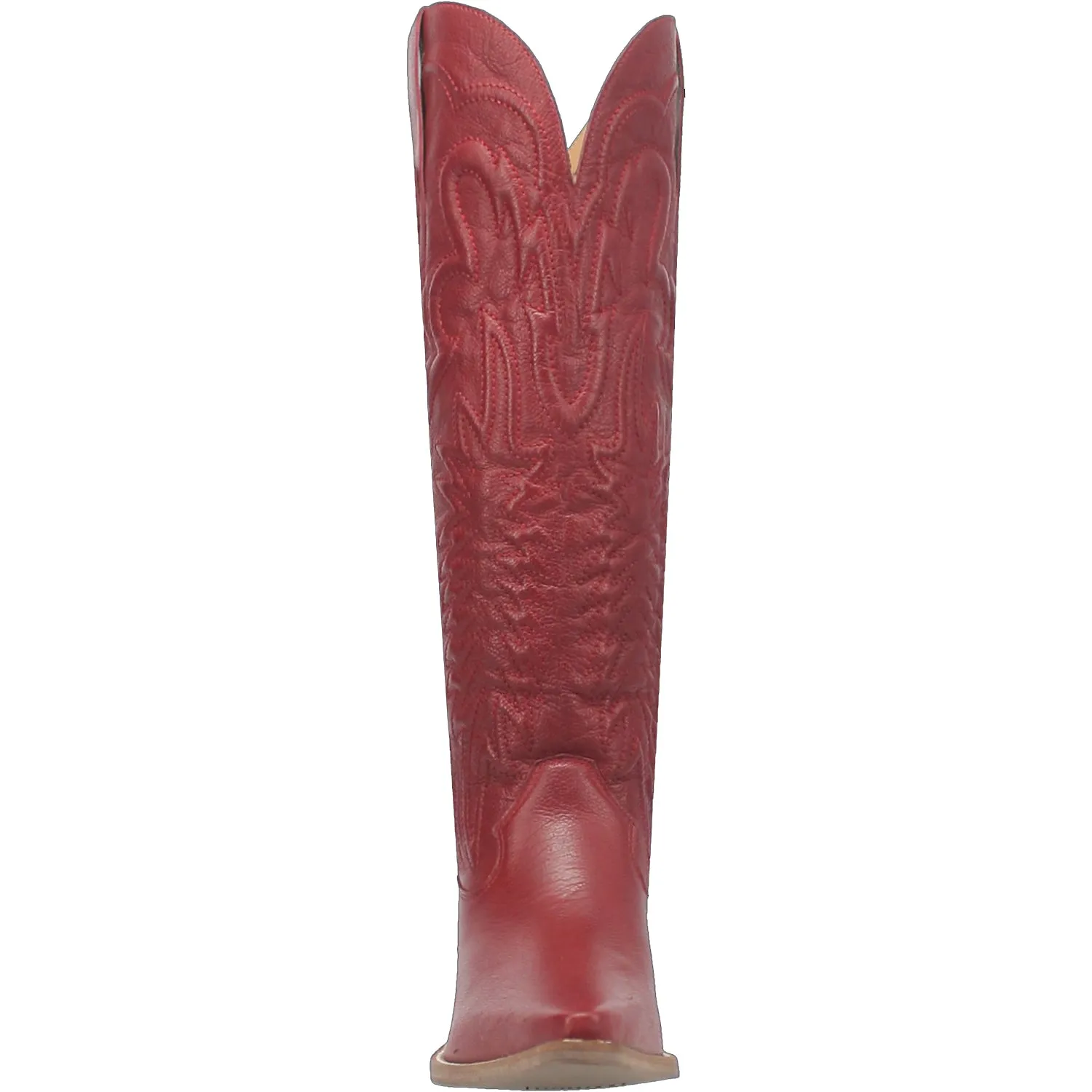 Dingo Womens Raisin Kane Red Leather Cowboy Boots