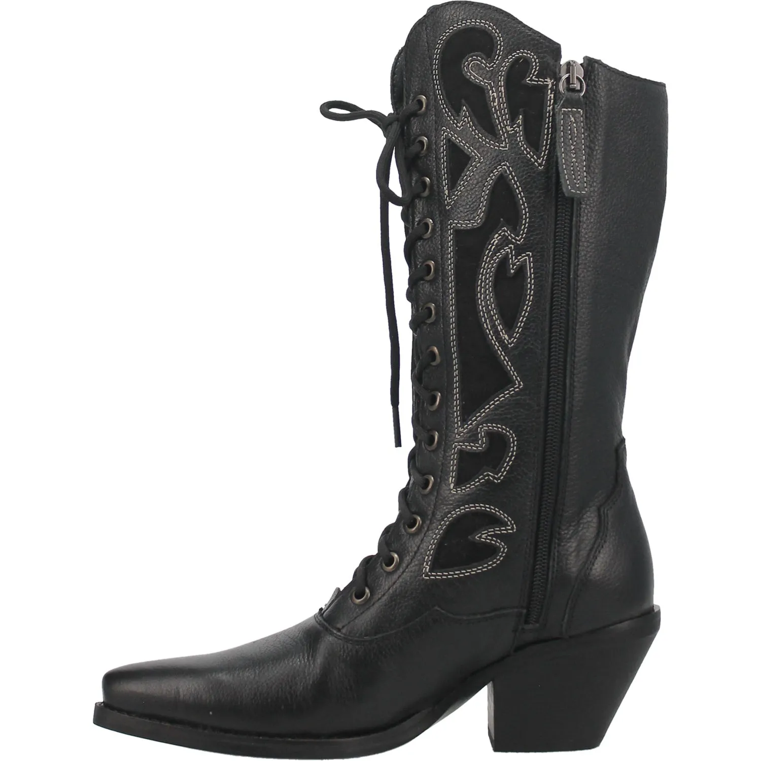 Dingo Womens San Miguel Cowboy Boots Leather Black