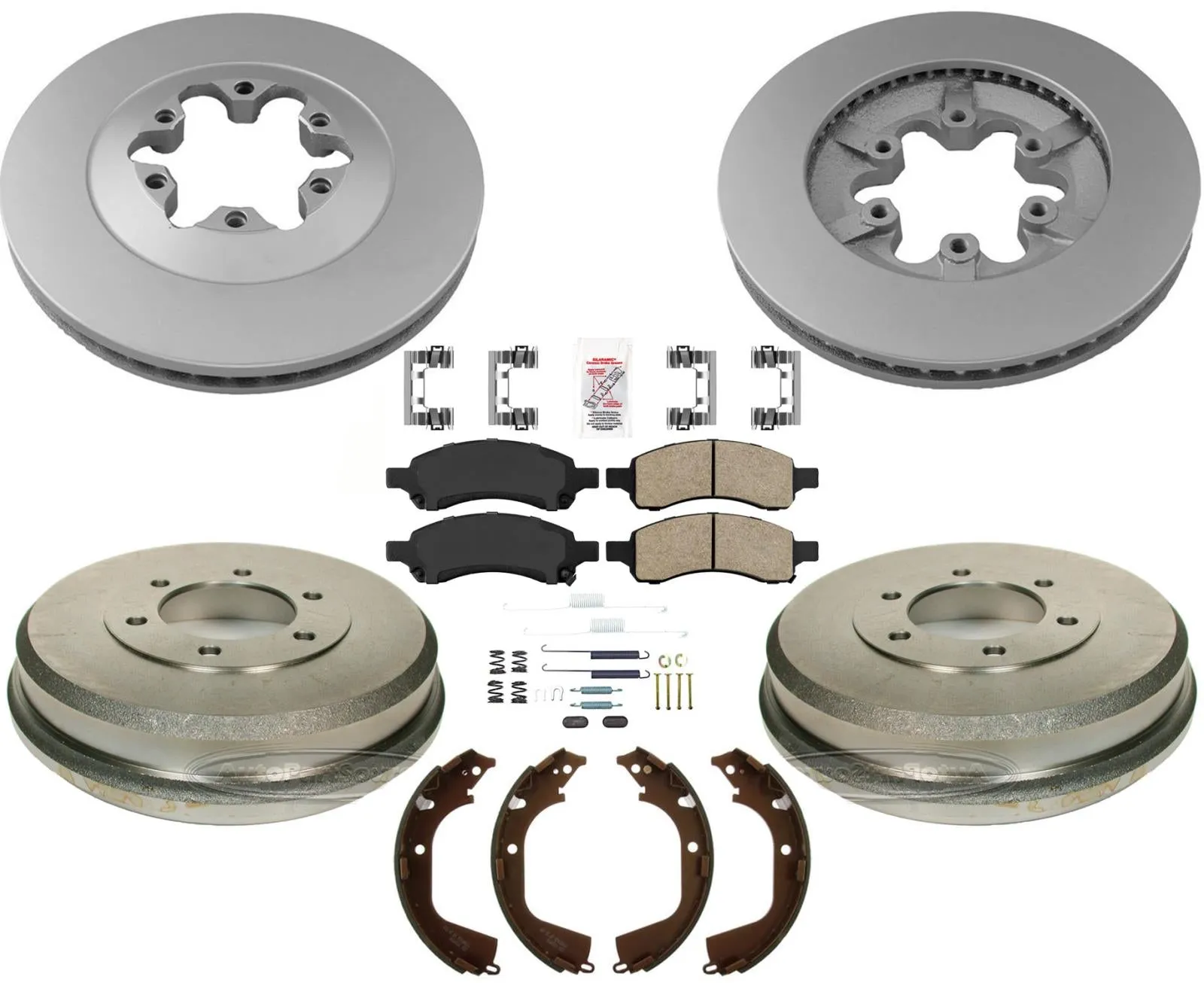 Disc Brake Rotors Ceramic Pads Drums Shoes For Chevrolet Colorado 2009-2012