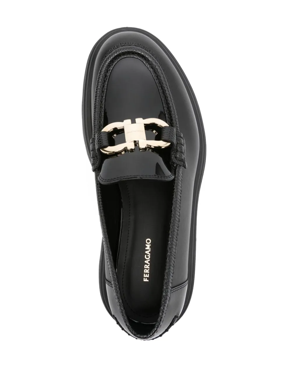 Ferragamo Elegant Black Leather Slip-On Loafers for Women