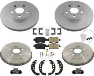 Front Coated Brake Rotors Drums Brake Pads Brake Shoes For Toyota Prius 04-2009