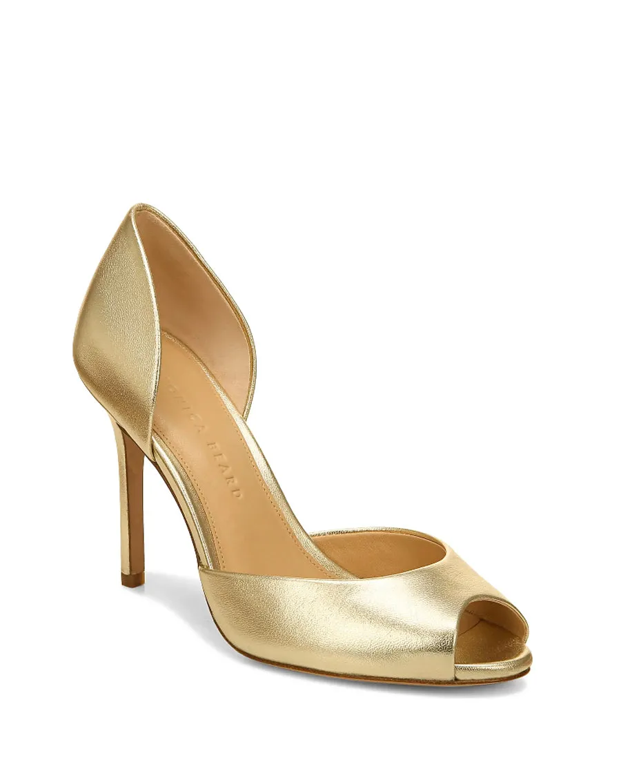 Gadot Peep Toe Pump - Platinum