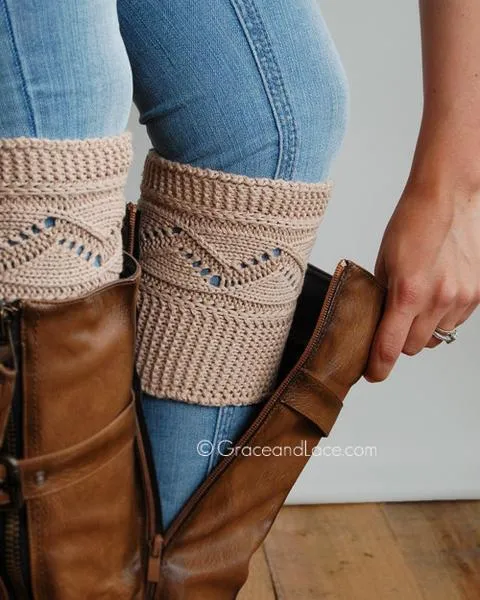 Grace & Lace Cable Knit Boot Cuff